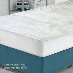 Underblanket Coral Fleece Fitted Mattress Protector - Beach Stone