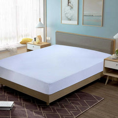 Microfiber Polyester Diamond Pattern Terry Towel Fitted Sheet - Beach Stone