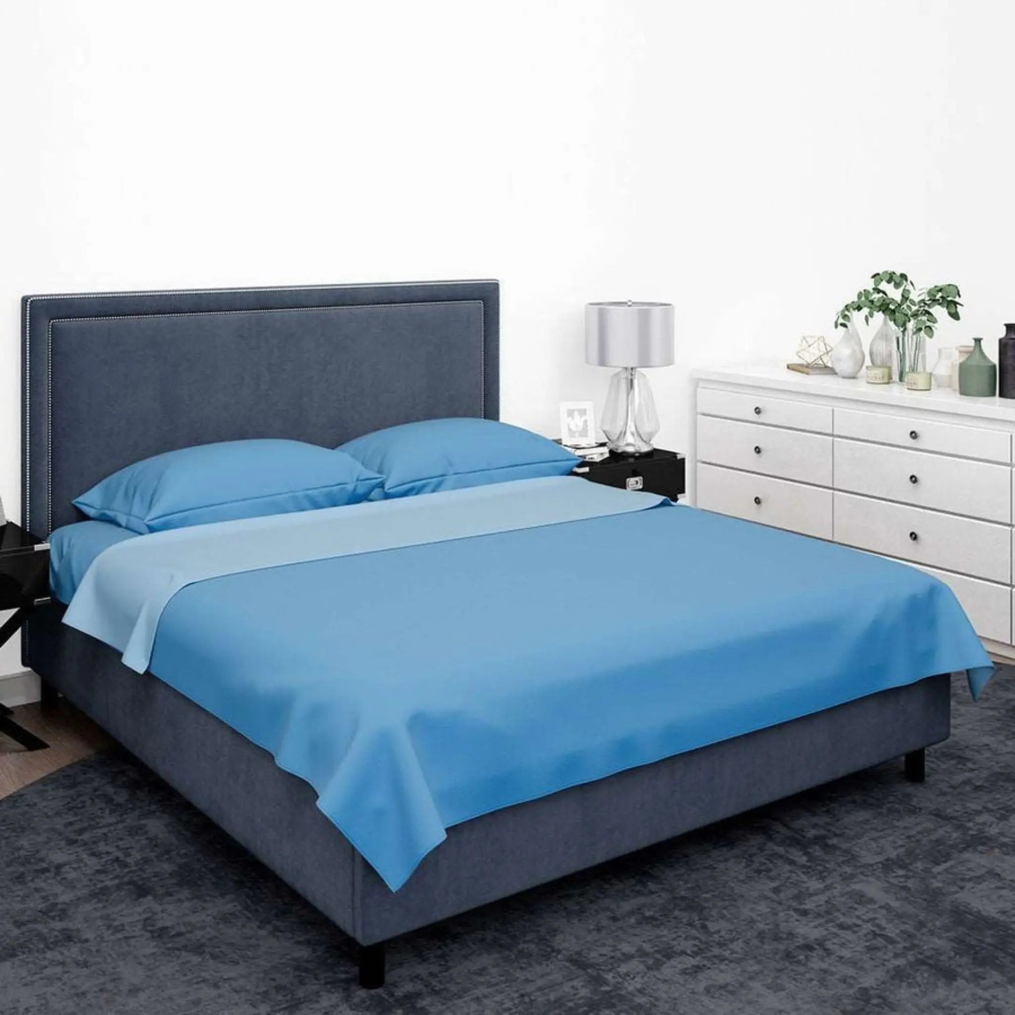 Flannelette Flat Bed Sheet 100% Cotton with Pillowcase Covers - Beach Stone