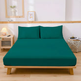 3 Piece Fitted Sheet 800-TC Egyptian Cotton Bottom Fitted Sheet Soft Fitted Sheets Fitted Sheet, Deep Pocket 16 Inch Fitted Sheet Queen Size Teal - Beach Stone