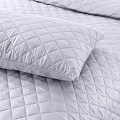 Vilano Springs, Premium Quality, Soft, Wrinkle, Fade, & Stain Resistant, Easy Care, Oversized Quilt Cover Set with 1 Quilt Set and 2 Shams, Full/Queen, Bright White - Beach Stone