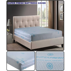 Queen Size Waterproof Mattress Protector, Viscose Made from Bamboo Cooling Mattress Cover Breathable Soft 3D Air Fabric Noiseless Mattress Pad Cover 8"-21" Deep Pocket - Beach Stone