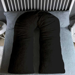 U Shaped 9FT Teddy Fleece Full Body Pillowcase - Beach Stone