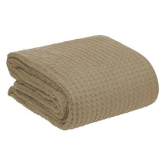 Cooling Cotton Waffle King Size Blanket - Lightweight Breathable Blanket of Rayon Derived from Bamboo for Hot Sleepers, Luxury Throws for Bed, Couch and Sofa, Dark Grey, 104x90 Inches - Beach Stone