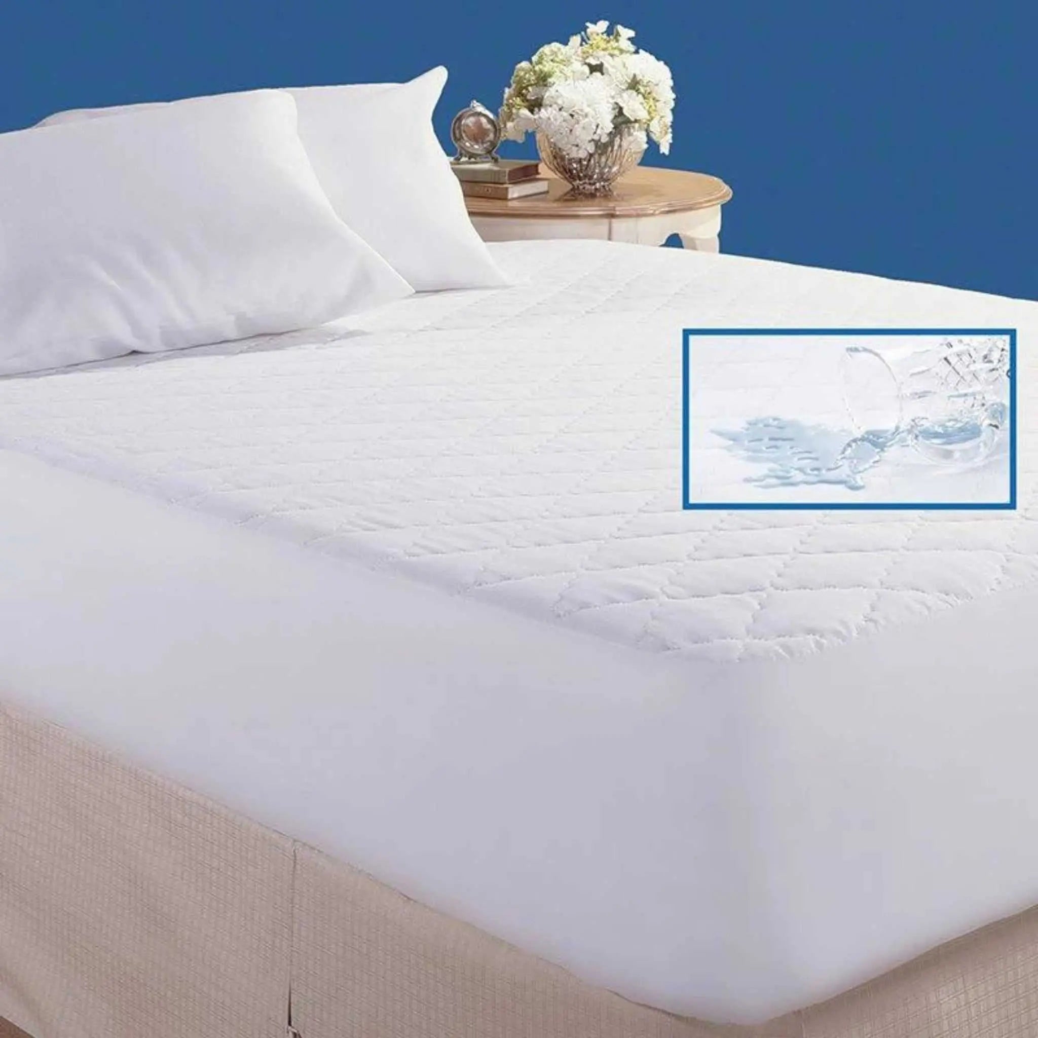 Ultra Soft Cotton Waterproof Quilted Mattress Protector - Beach Stone