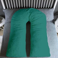 U Shaped 9FT Teddy Fleece Full Body Pillowcase - Beach Stone
