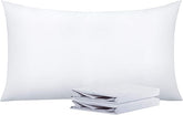 BEACH STONE Pillowcases Soft and Skin Friendly 200 TC Poly Cotton Pillow Covers – 13cm Cozy and Breathable Hotel Quality (50×75), White