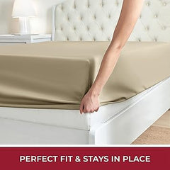 100% Egyptian Cotton 16" 40CM Extra deep Fitted Sheets 7 Colours Single Double King Super King (Sky Blue, Super King)