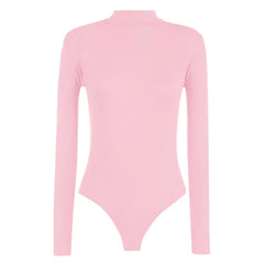 Women long sleeves Turtle Neck Bodysuit Leotard Women Polo Neck Body Suit Tanga Slim Fit Leotards Ladies
