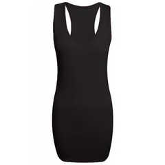 New Ladies Womens Long Racer Back Bodycon Muscle Vest Top Gym Top 8-26