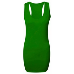 New Ladies Womens Long Racer Back Bodycon Muscle Vest Top Gym Top 8-26