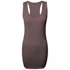 New Ladies Womens Long Racer Back Bodycon Muscle Vest Top Gym Top 8-26