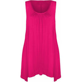 Ladies Summer Tops Women's Tops Vest Tunic Sleeveless Blouse Plus Size Swing Flared Ladies Long Tops