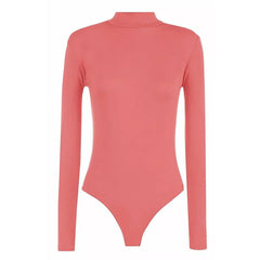 Women long sleeves Turtle Neck Bodysuit Leotard Women Polo Neck Body Suit Tanga Slim Fit Leotards Ladies