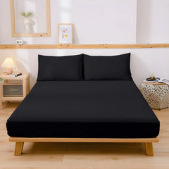 3 Piece Fitted Sheet 800-TC Egyptian Cotton Bottom Fitted Sheet Soft Fitted Sheets Fitted Sheet, Deep Pocket 16 Inch Fitted Sheet Queen Size Teal - Beach Stone