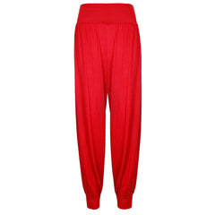 Womens Alibaba Harem Ankle Cuff Pants Trousers Women Harem Trouser Alibaba Plain & Printed Elastic Waist Pajama Bottoms Loose Fit Baggy Pilates Yoga Pants and Summer Trousers