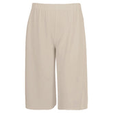 Womens Ladies Plain 3/4 Length Short Palazzo Trousers Casual Wide Leg Culottes Pants Plus Sizes UK 8-26