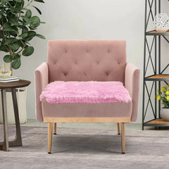 Tie On Chair Seat Pads Kitchen Seat Teddy Cuddles Fur Cushions Dining Garden Pad - Beach Stone