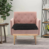 Tie On Chair Seat Pads Kitchen Seat Teddy Cuddles Fur Cushions Dining Garden Pad - Beach Stone