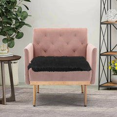 Tie On Chair Seat Pads Kitchen Seat Teddy Cuddles Fur Cushions Dining Garden Pad - Beach Stone