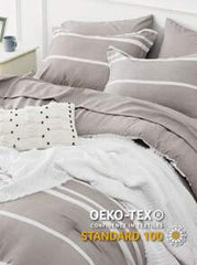 100% Cotton Duvet Cover Set With Pillow Cases | Dyed Yarn