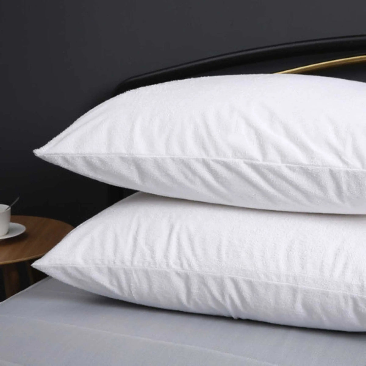 Waterproof Premium Quality Terry Towel Pillow Covers - Beach Stone