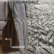 Large Sherpa Fleece Sofa Bed Blanket Warm Soft Faux Fur Throw Single Double Size