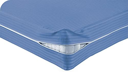 Premium Quality Satin Stripe Zippered Mattress Protector
