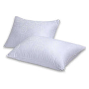 Jacquard White Poly Cotton Pillow Covers