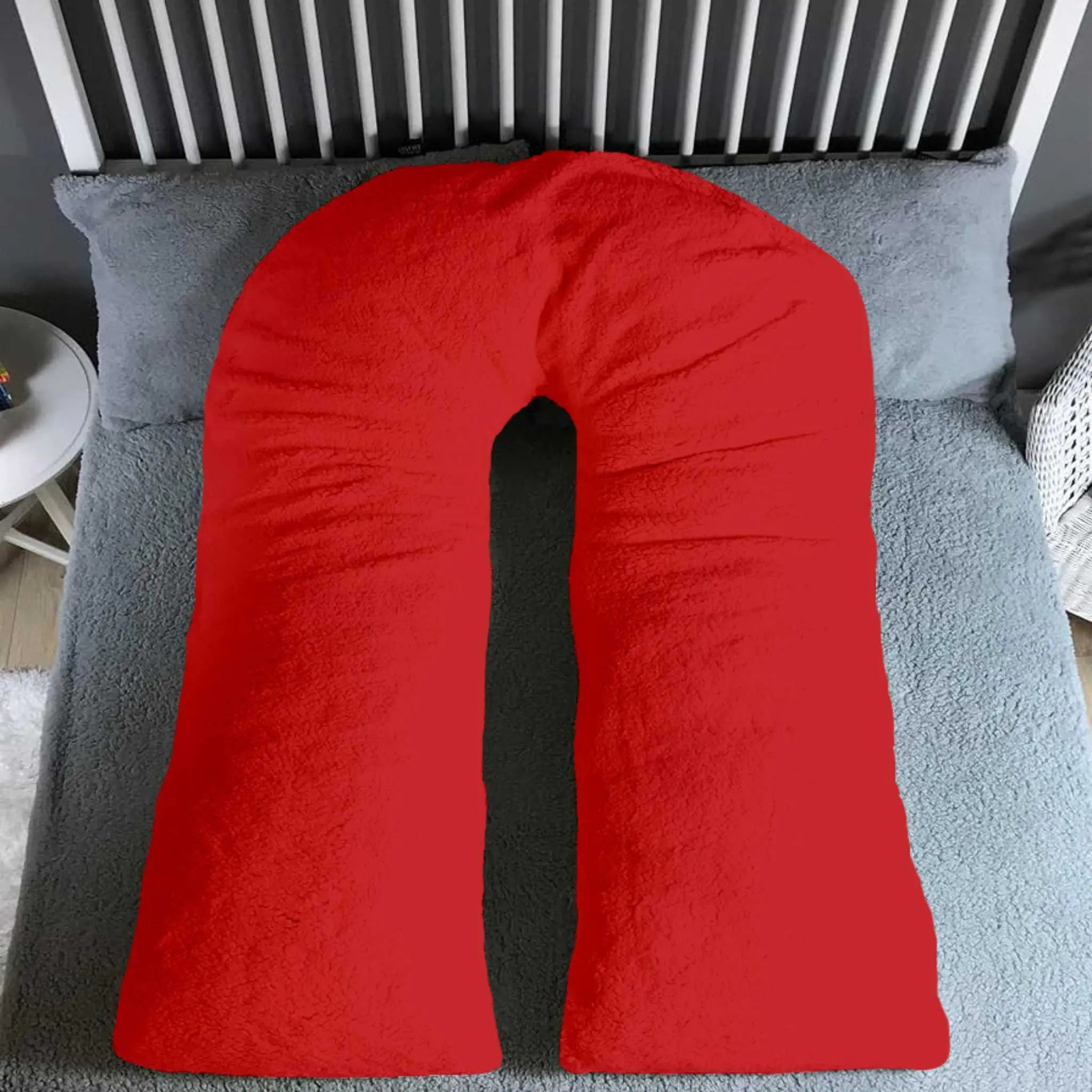 U Shaped 9FT Teddy Fleece Full Body Pillowcase - Beach Stone