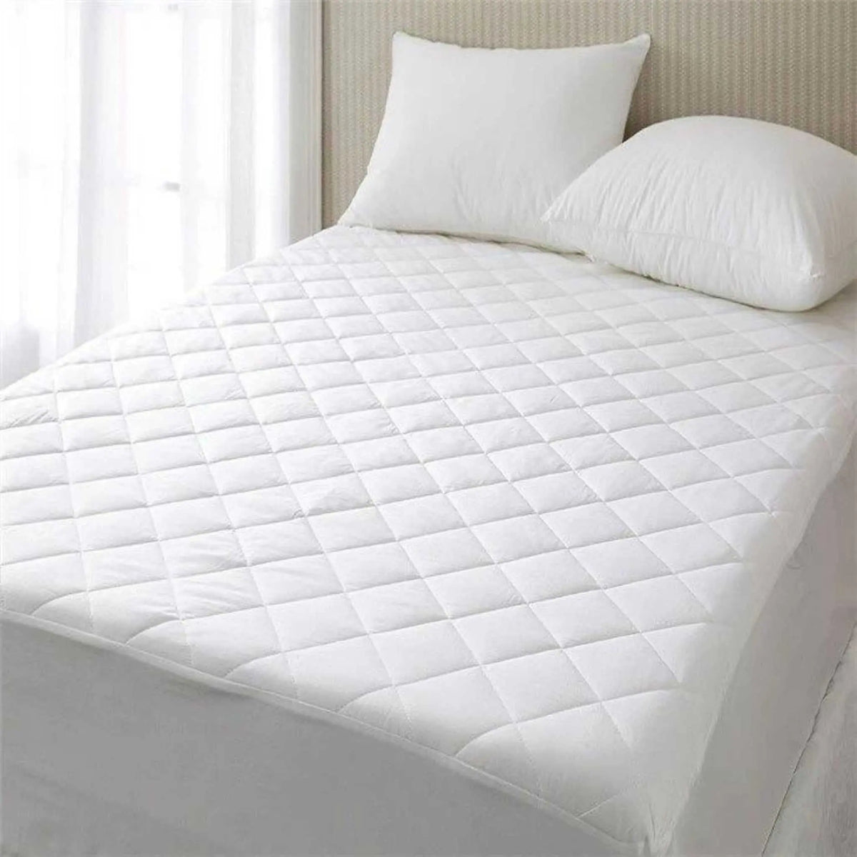 Ultra Soft Cotton Waterproof Quilted Mattress Protector - Beach Stone
