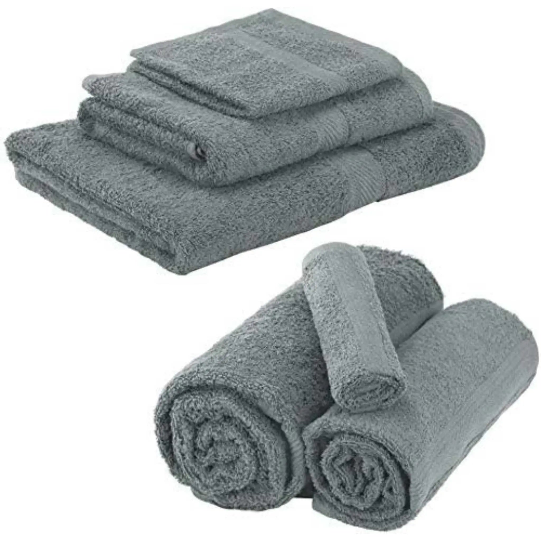 Luxurious 8 Piece Towel Bale Set Bath Towels Soft 100% Egyptian Cotton Towels - Beach Stone