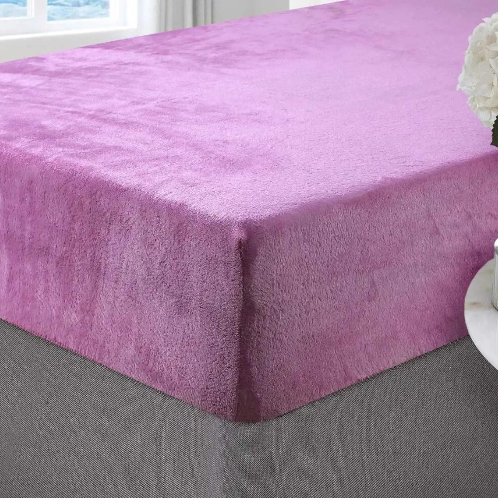 Teddy Bear Fleece Fitted Sheets 12"/30cm Extra Deep - Beach Stone