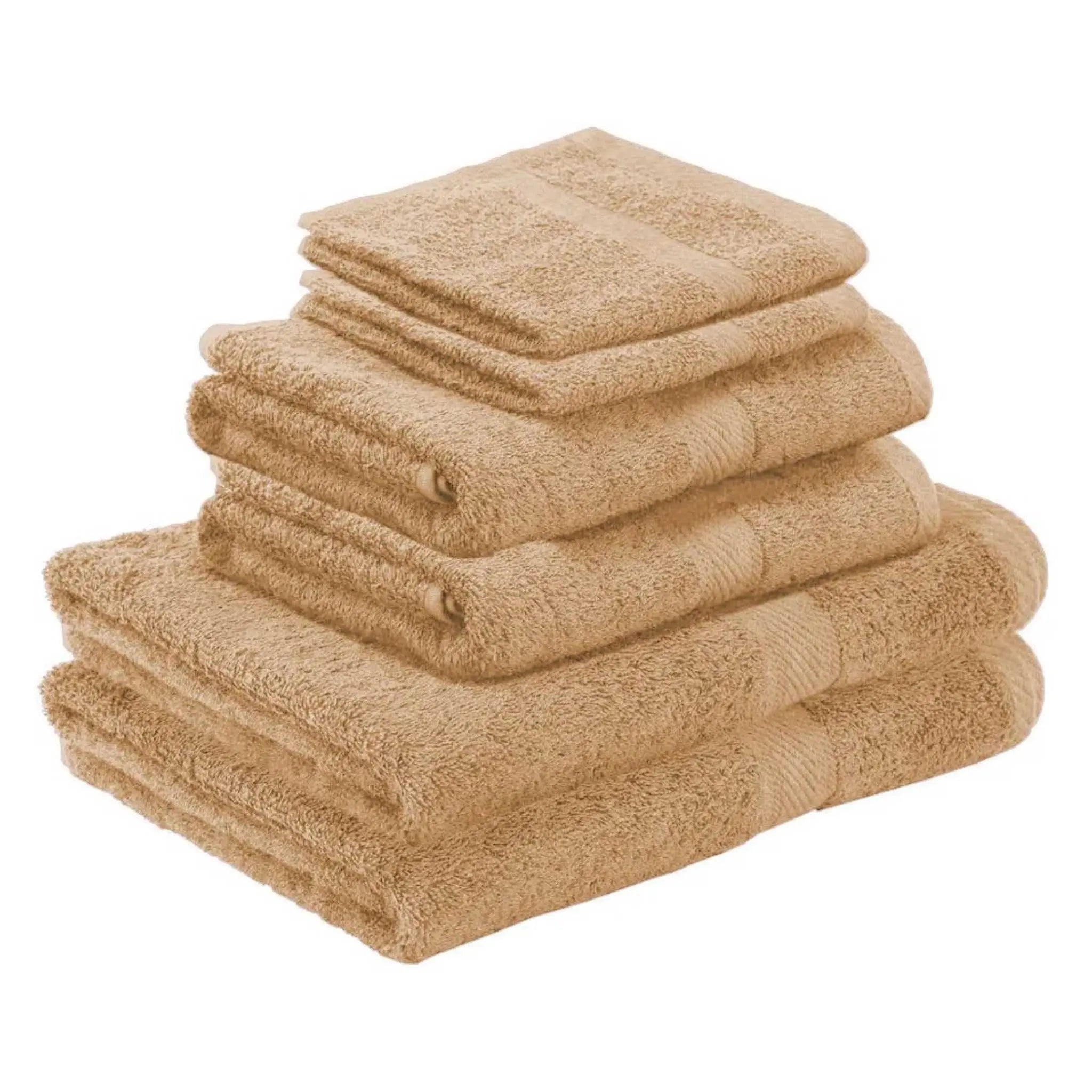 Luxurious 8 Piece Towel Bale Set Bath Towels Soft 100% Egyptian Cotton Towels - Beach Stone