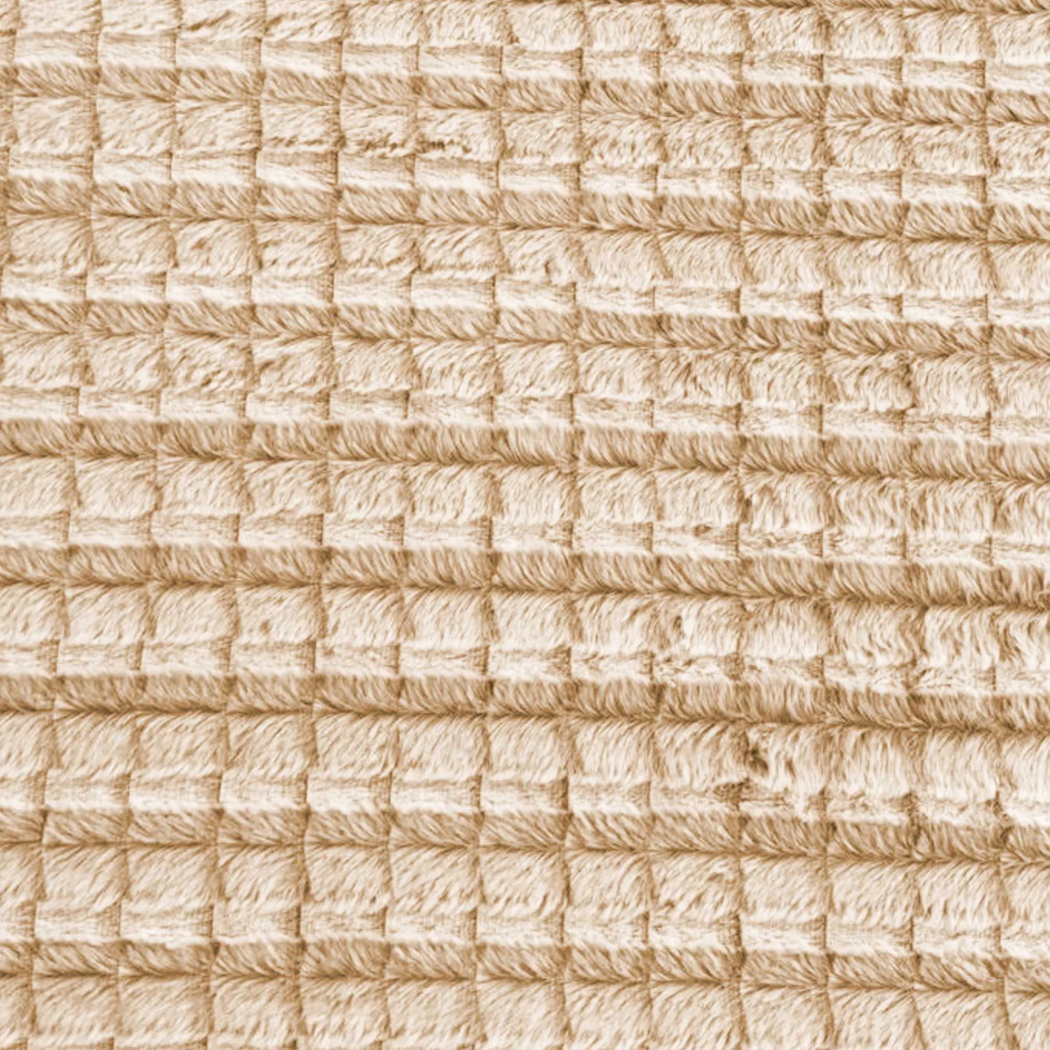 Large Sherpa Fleece Sofa Bed Blanket Faux Fur Throw - Beach Stone