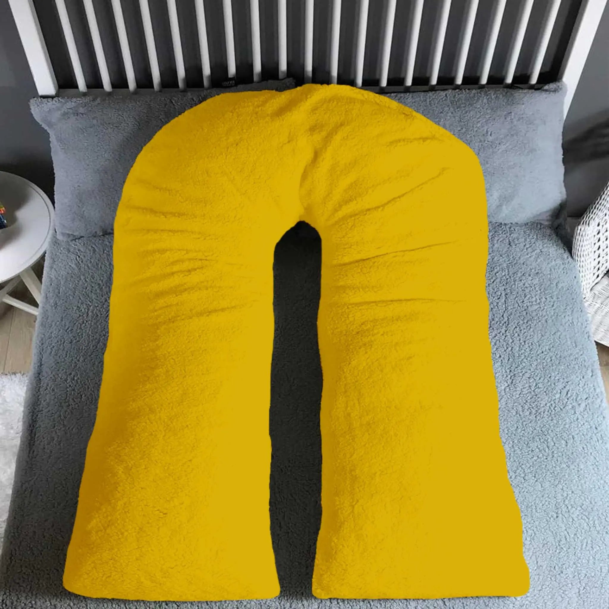 U Shaped 9FT Teddy Fleece Full Body Pillowcase - Beach Stone