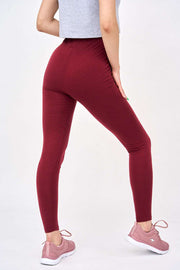 Womens Leggings High Waisted for Gym in Maroon!