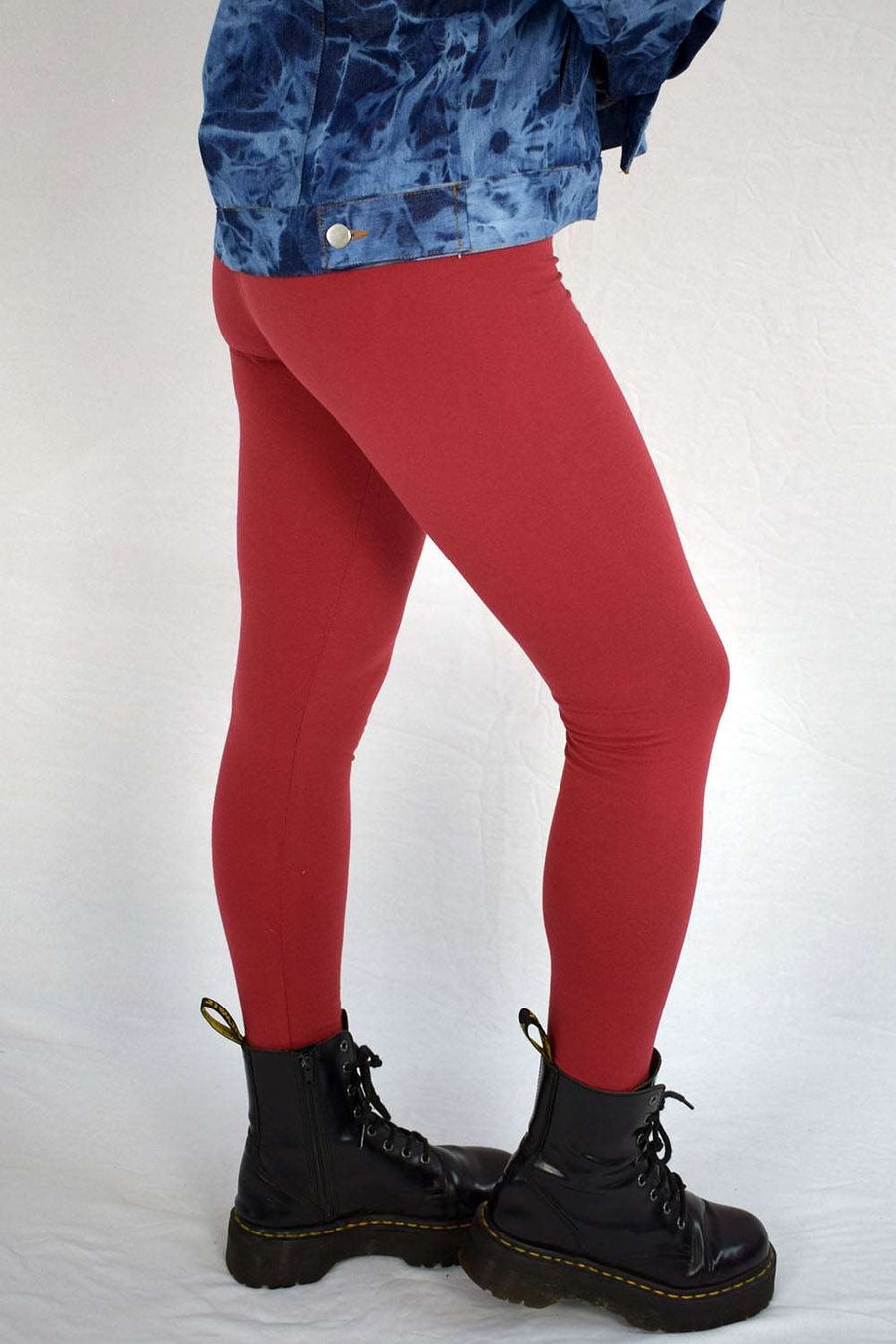 Womens Leggings High Waisted for Gym in Red!