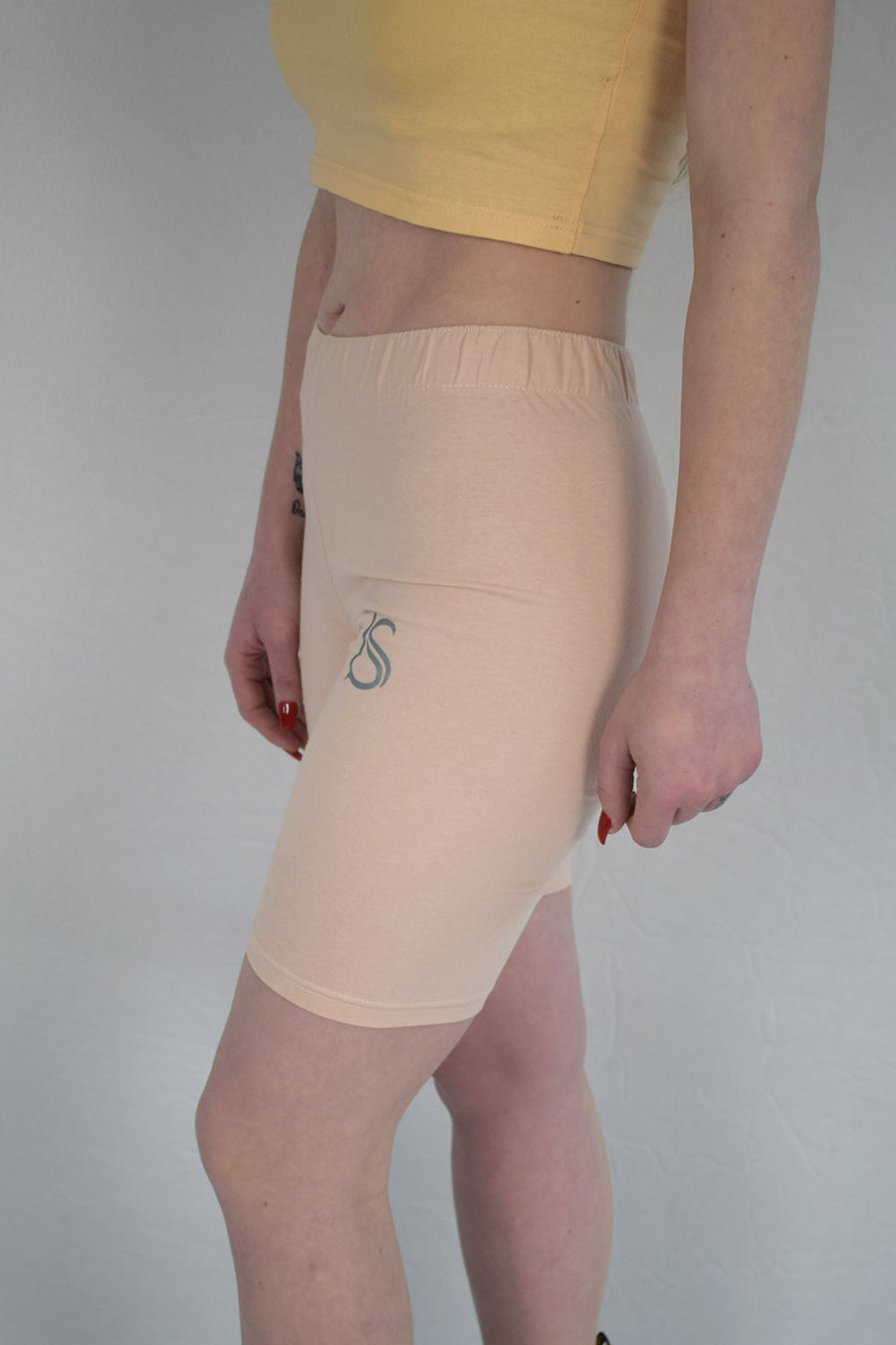 Skin Tight Sports Gym Shorts for Women in Light Pink!