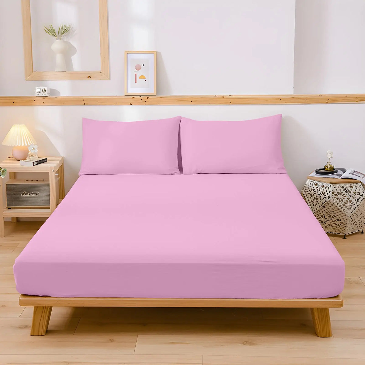 3 Piece Fitted Sheet 800-TC Egyptian Cotton Bottom Fitted Sheet Soft Fitted Sheets Fitted Sheet, Deep Pocket 16 Inch Fitted Sheet Queen Size Teal - Beach Stone