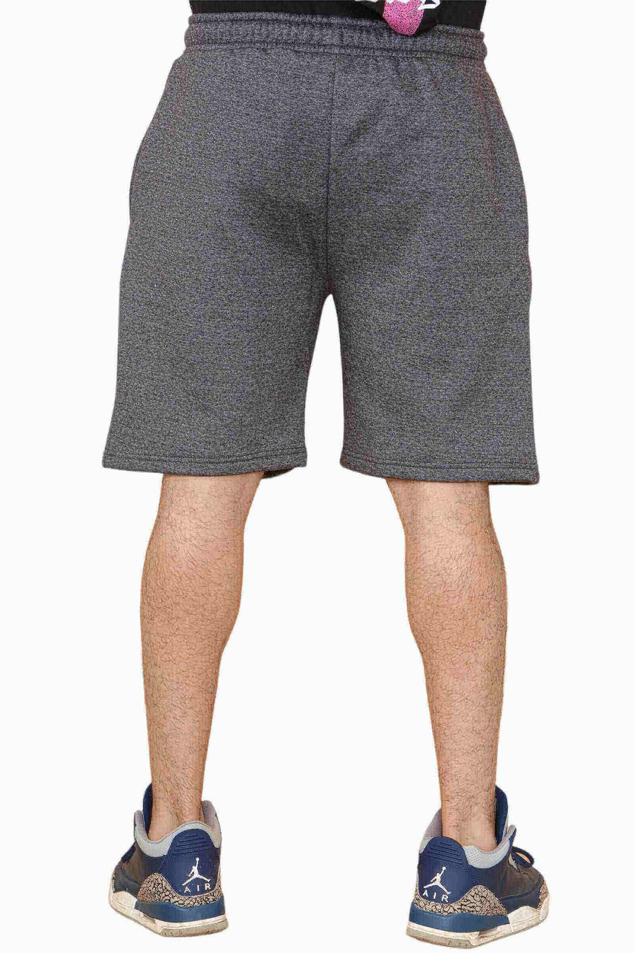 Back View of Men's Gym Shorts in Charcoal for Your Active Lifestyle