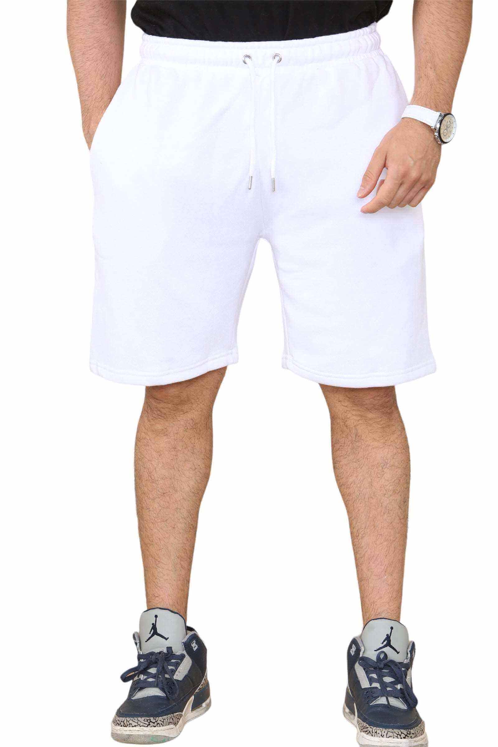 Close View of Men's Gym Shorts in White for Your Active Lifestyle