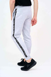 Left Side View of Men's Skinny Fit Joggers with Side Tape