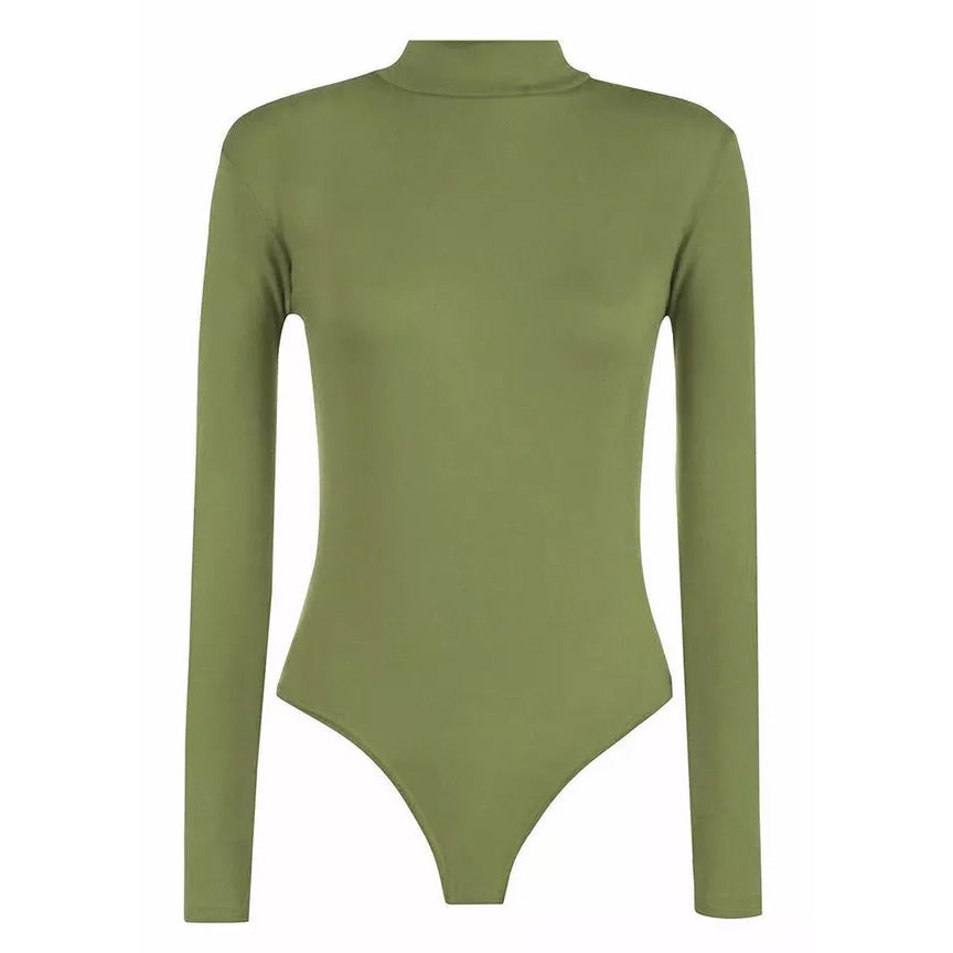 Women long sleeves Turtle Neck Bodysuit Leotard Women Polo Neck Body Suit Tanga Slim Fit Leotards Ladies