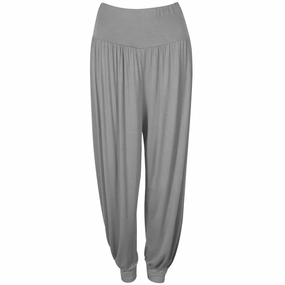 Womens Alibaba Harem Ankle Cuff Pants Trousers Women Harem Trouser Alibaba Plain & Printed Elastic Waist Pajama Bottoms Loose Fit Baggy Pilates Yoga Pants and Summer Trousers