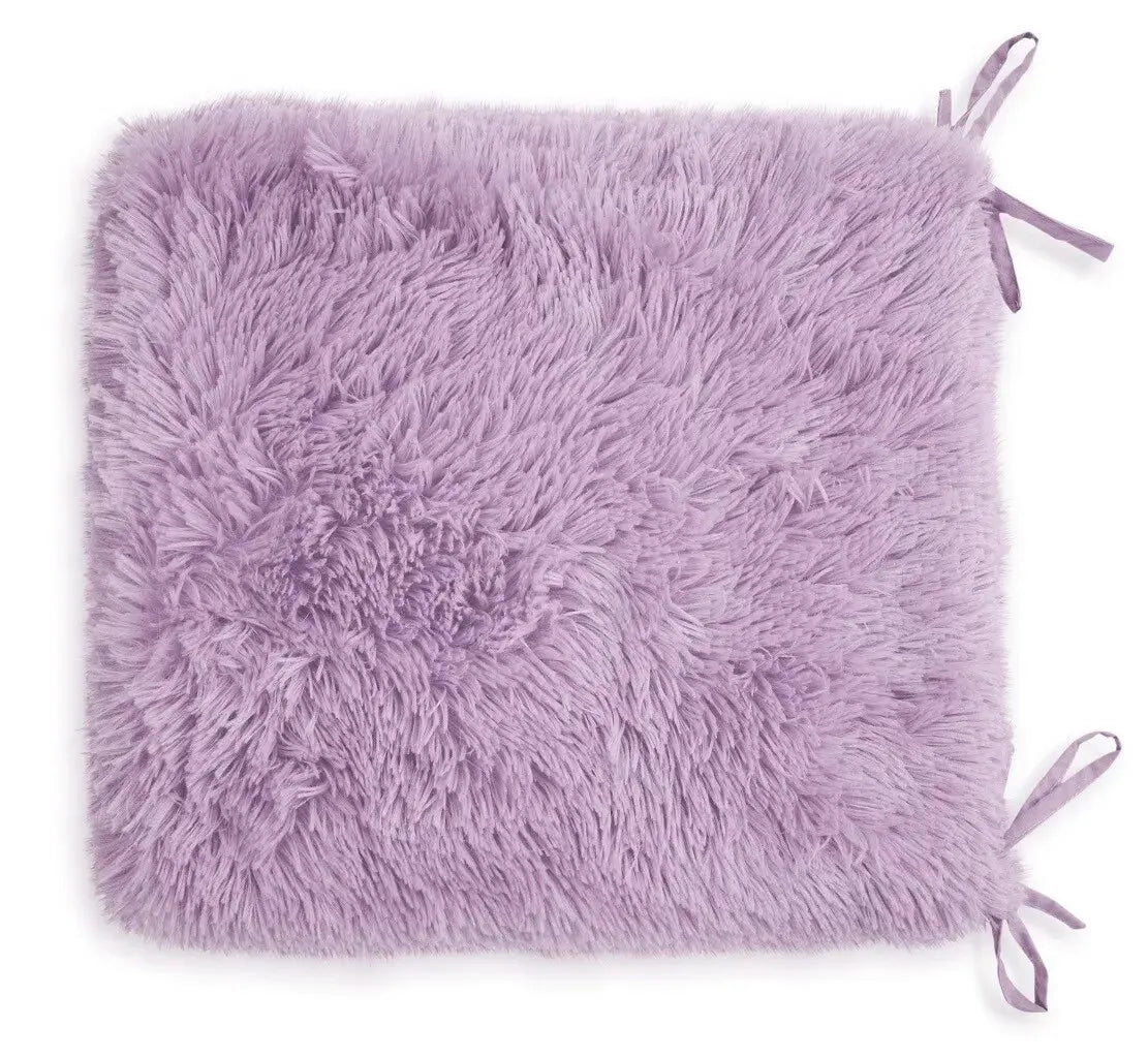 Luxury Garden Tie Foam Cushions Teddy Dining Chair Seat Pads Soft Chair Pads - Beach Stone