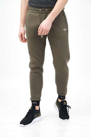 Front View of Men's Cuff Skinny Fit Joggers Embroidered BS