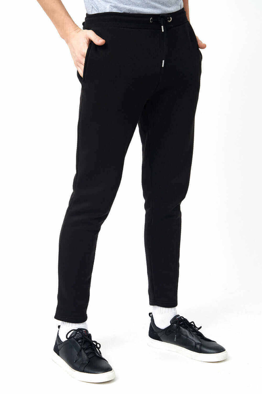 Front Pose of Men's Smart Joggers with Embroidered BS