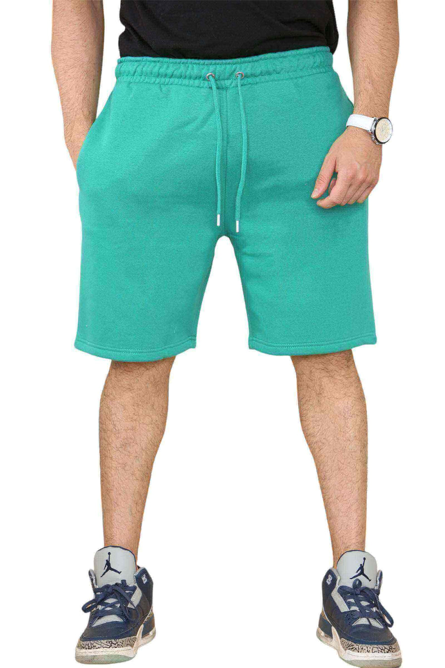 front Pose of Men's Gym Shorts in Sage for Your Active Lifestyle