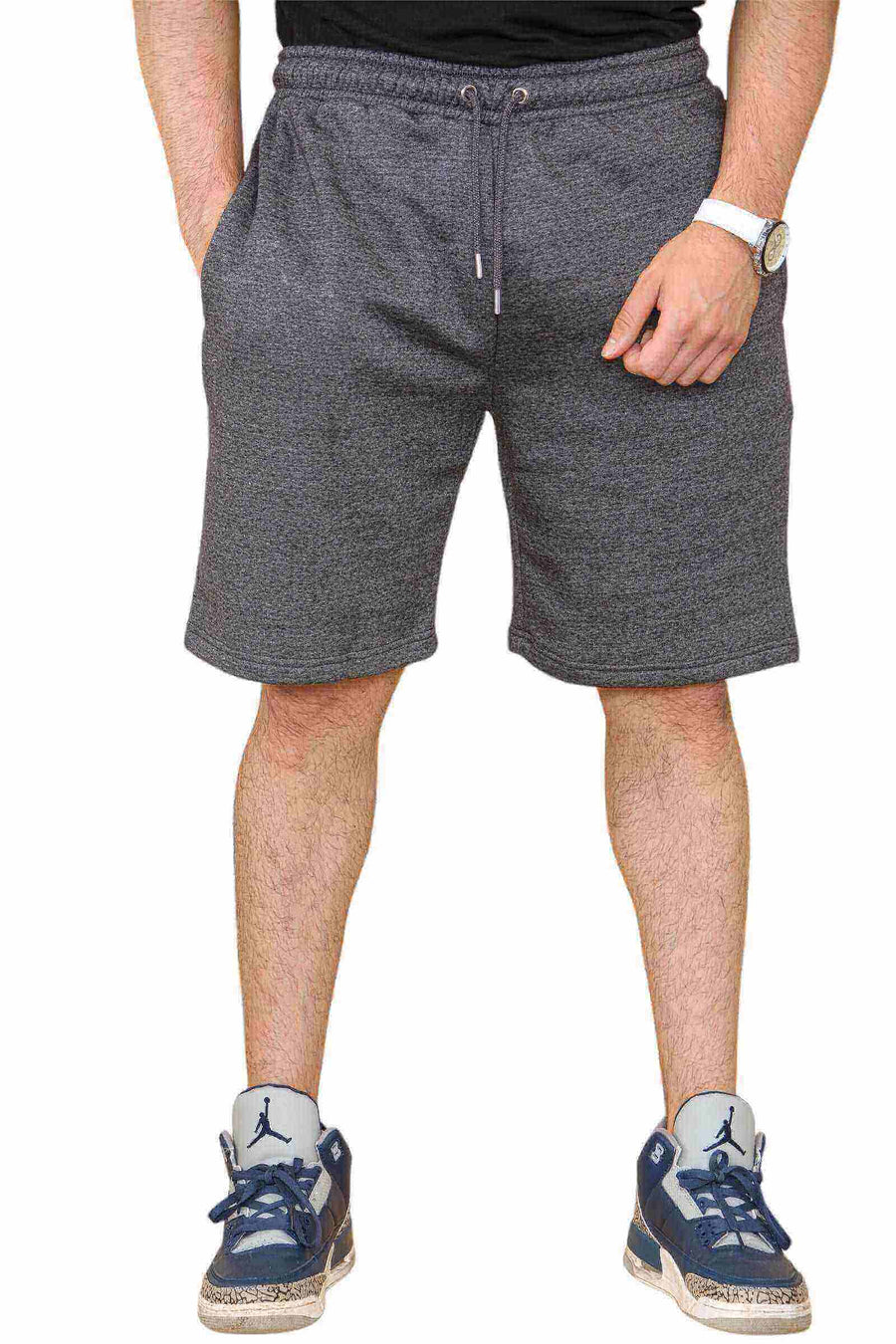 Close View of Men's Gym Shorts in Charcoal for Your Active Lifestyle